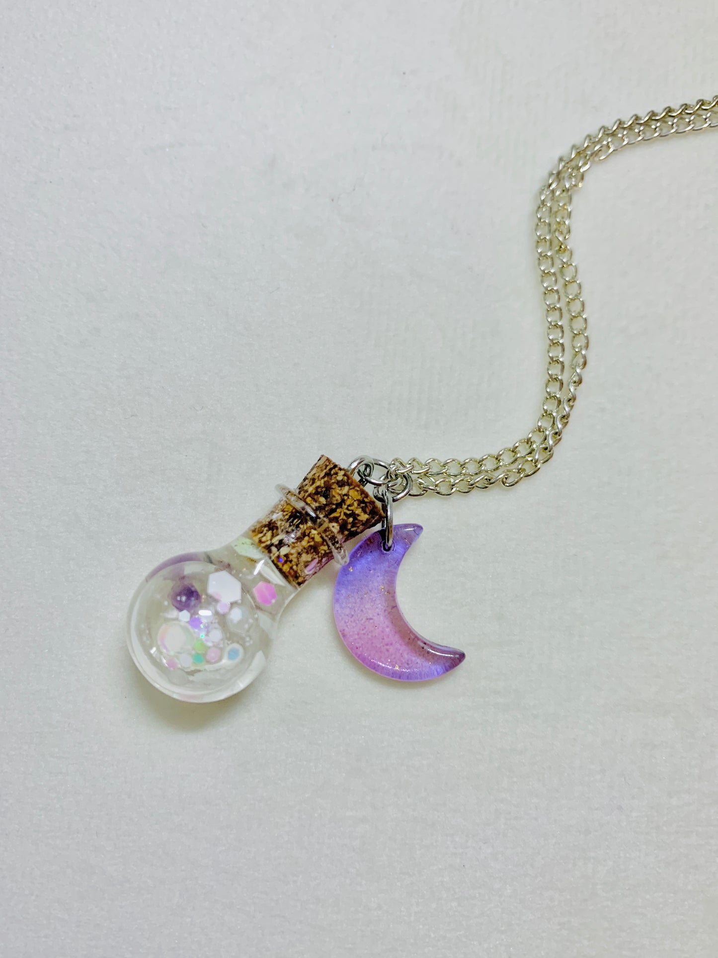 Spell Jar Necklace: Super Moon for Intuition & Awakening