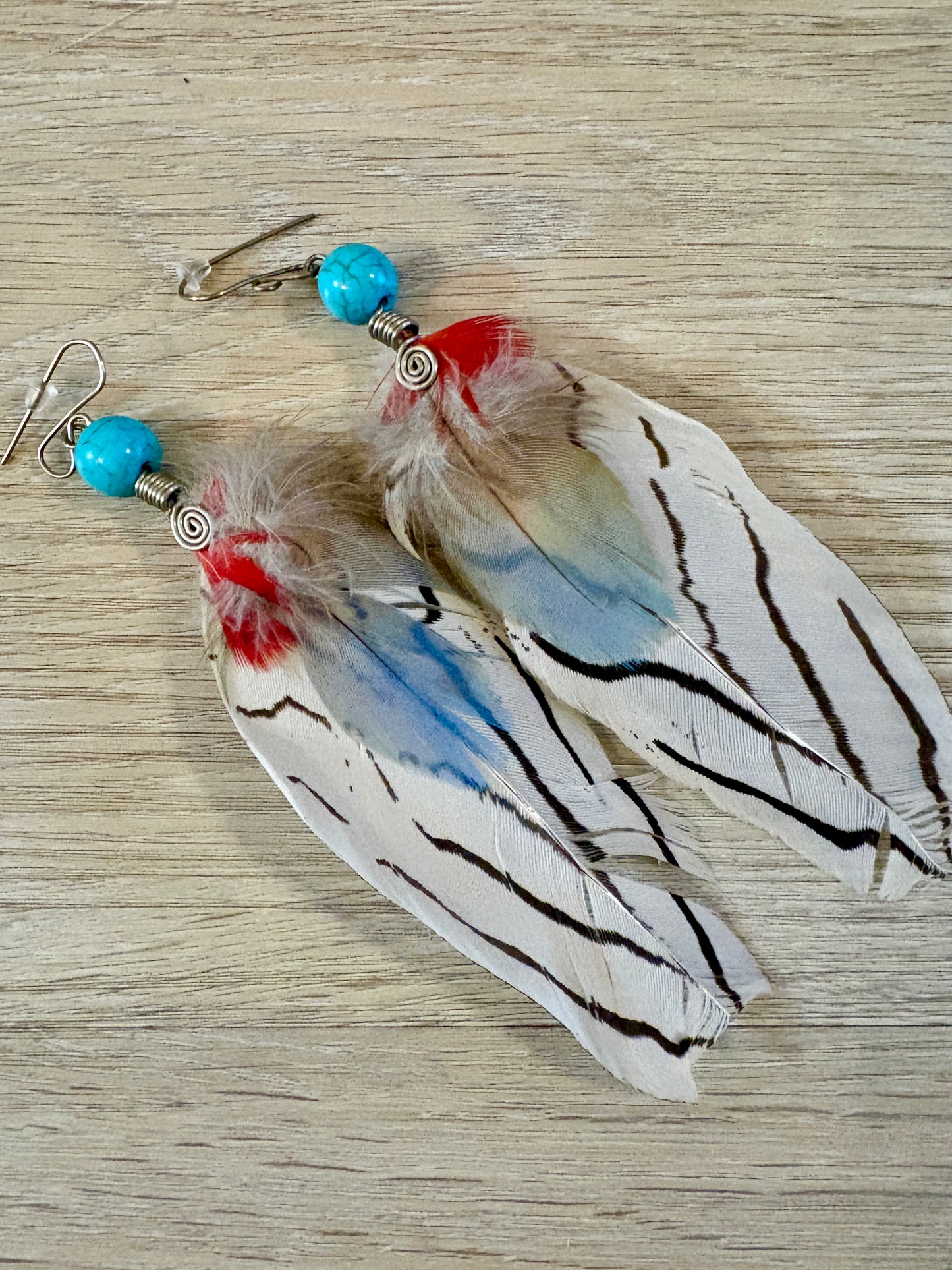 Authentic Costa Rican Feather Earrings