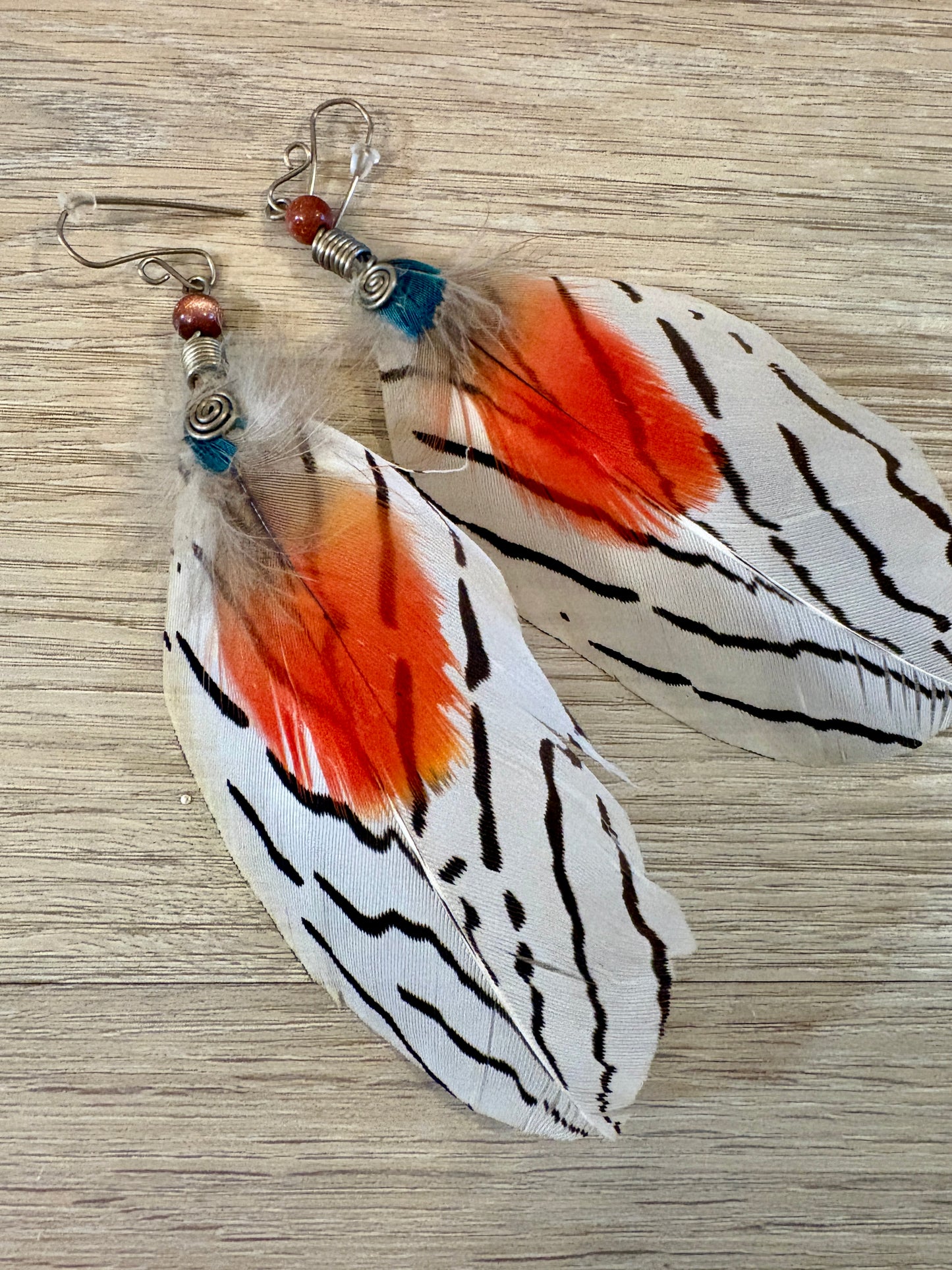 Authentic Costa Rican Feather Earrings