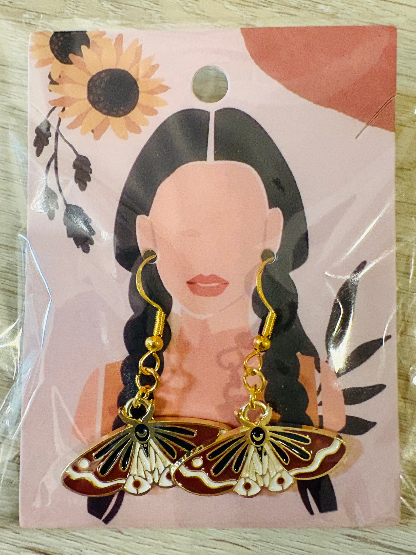 Lunar Moth Earrings