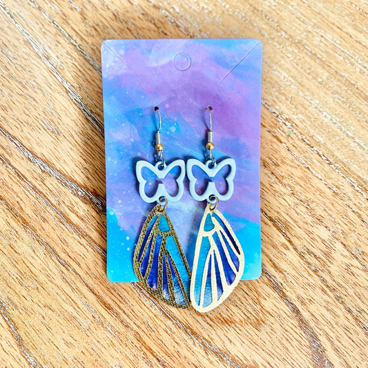 Earrings: Double Butterflies