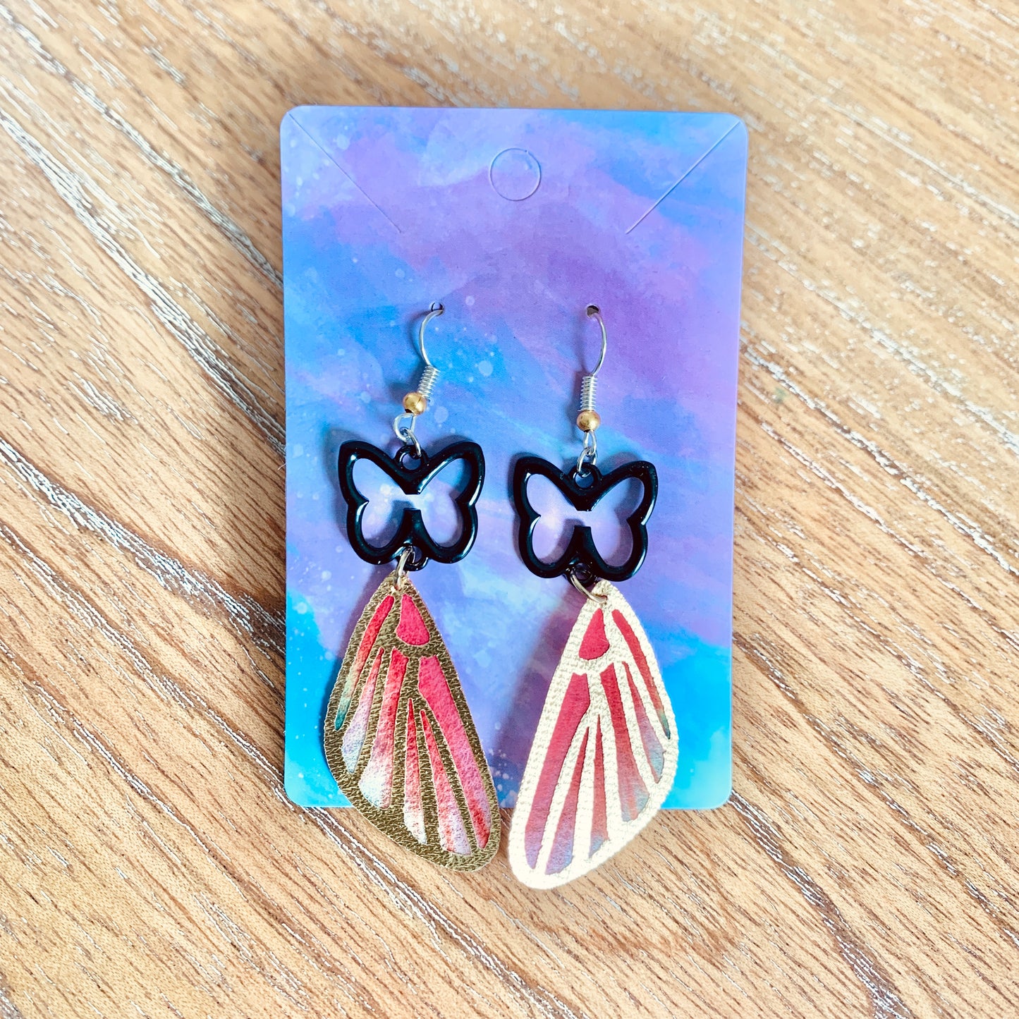 Earrings: Double Butterflies